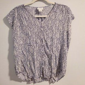 Blue & White Blouse : Liz Claiborne | Small